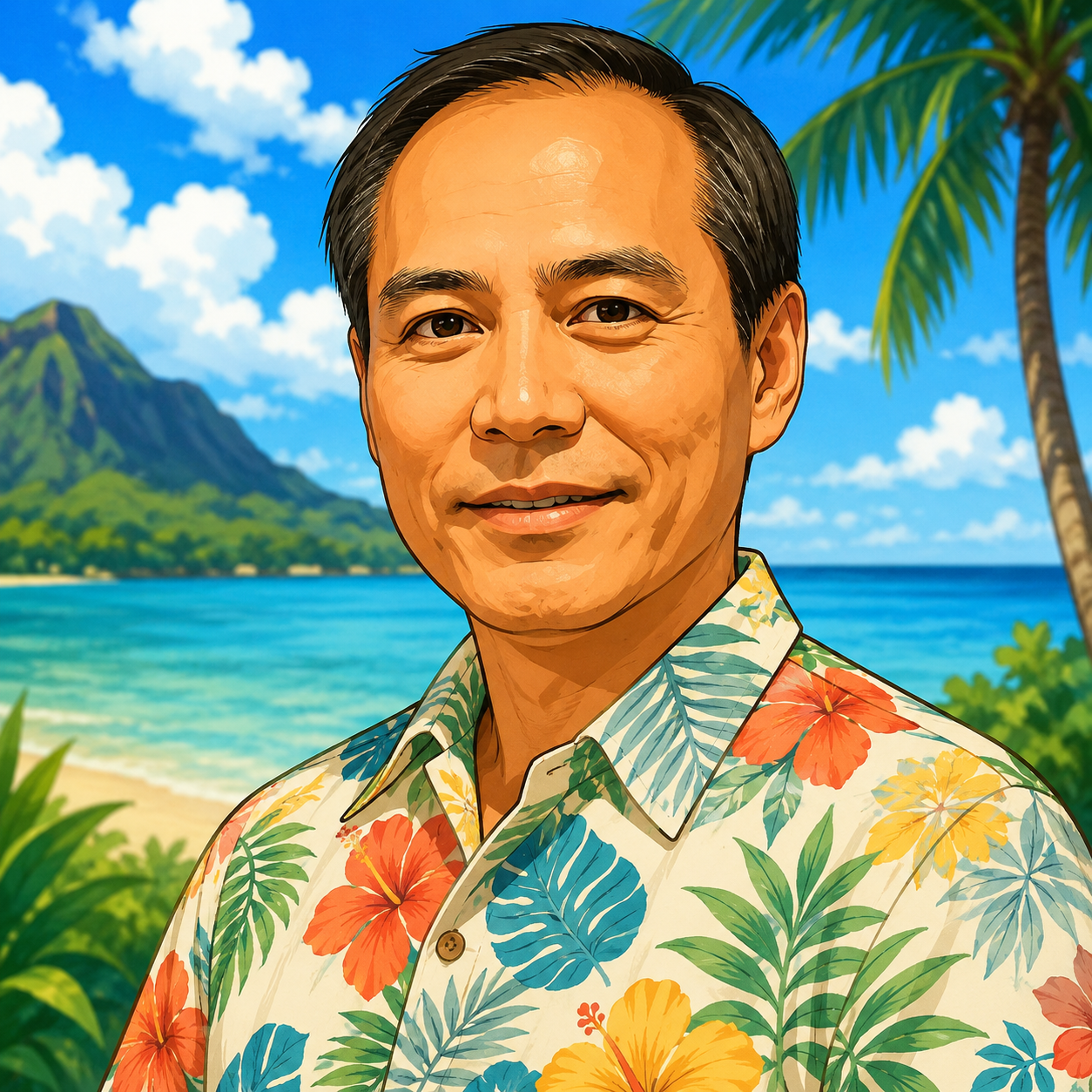 ノニナビ運営責任者・萩原隆の似顔絵